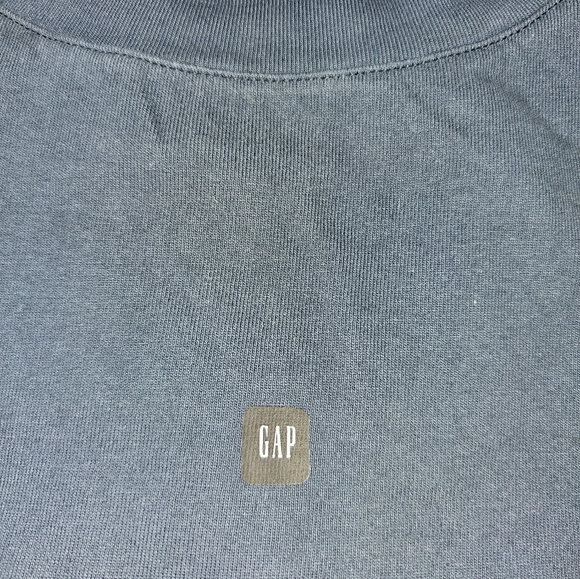YZY Gap Logo 3/4 Sleeve Tee Dark Blue - Picture 3 of 3